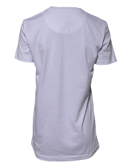 White Cotton Goodluck 2023 Crew Neck T-shirt