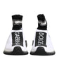 White Black Sorrento Socks Sneakers Shoes