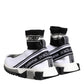 White Black Sorrento Socks Sneakers Shoes