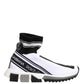 White Black Sorrento Socks Sneakers Shoes