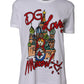 White DG Loves Moscow Cotton Crew Neck T-shirt