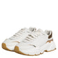 White Gold DAYMASTER Leather Sneakers Shoes