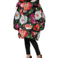 Multicolor Floral Hooded Puffer Coat Jacket