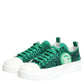 Green Portofino Crystal DG Logo Sneakers Shoes