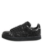 Black Floral Lace Low Top Sneakers Shoes