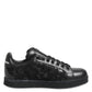 Black Floral Lace Low Top Sneakers Shoes