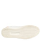 White Pink Leather Low Top Sneakers Shoes