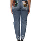 Blue Tattered High Waist Women Denim Jeans