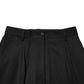 Black Zip Detailed Wool Straight Leg Pants