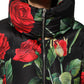 Multicolor Floral Puffer Coat Full Zip Jacket