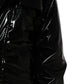Black Polyester Quilted Puffer Coat Jacket