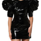 Black Bodycon Sheath Puff Sleeve Mini Dress