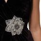 Black Velvet Flower Embellishment Aline Dress
