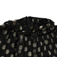 Black Gold Polka Dot Silk Brocade Mini Dress