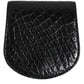Black Exotic Skin Coin Condom Case Holder Pocket Wallet
