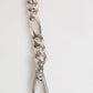 Silver Tone Brass Chain Lobster Clasp DG Logo Bracelet