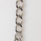 Silver Tone Brass Chain Lobster Clasp DG Logo Bracelet