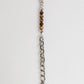 Silver Chain Brass Beaded Lobster Clasp Logo Men Bracelet