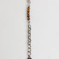 Silver Chain Brass Beaded Lobster Clasp Logo Men Bracelet