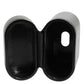 Black Leather Logo Print Flip Holder Men Airpods Case