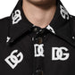 Black DG Monogram Nylon Windbreaker Jacket