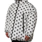 White DG Monogram Hooded Puffer Jacket