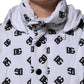 White DG Monogram Hooded Quilted Jacket