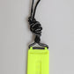 Yellow Green Rubber DG Embossed Adjustable Badge Holder