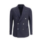 Blue Fleece Wool Blazer