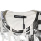 White Metallic Print Cotton CrewNeck T-shirt
