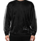 Black Polyester Pullover Sweatshirt Sweater