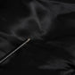 Black Cotton Plaque Track Cardigan Sweater