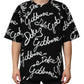 Black Logo Print Cotton Crew Neck T-shirt