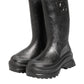 Metallic Black Pull On Rain Boots Men Shoes