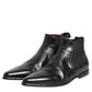 Black Chelsea Slip On Men Ankle Boots Shoes