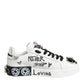 White Portofino Crystal Sneakers  Shoes