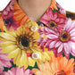 Multicolor Daisy Print Floral Fantasy Jacket