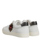 White Sacred Heart Men Low Top Sneakers Shoes