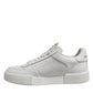White Miami Leather Low Top Sneakers Shoes
