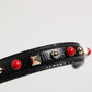 Black Embellished Leather Bag Handle Women Shoulder Strap