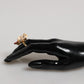 Gold Brass Resin Beige Dog Pet Accessory Ring