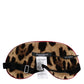 Brown Leopard Print Silk Women Accessory Sleep Eye Mask