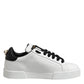 White Leather Portofino Lace Up Sneakers Shoes