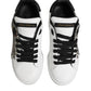 White Leather Portofino Lace Up Sneakers Shoes
