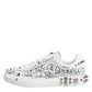 White Portofino Studded Men Sneakers Shoes