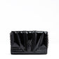 Black GT patent leather bag with chain