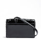Black GT patent leather bag with chain