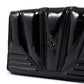 Black GT patent leather bag with chain