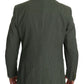 Green Linen Blazer One Piece Single Breasted Jacket