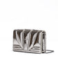 Metal Silver GT patent leather bag with chain
